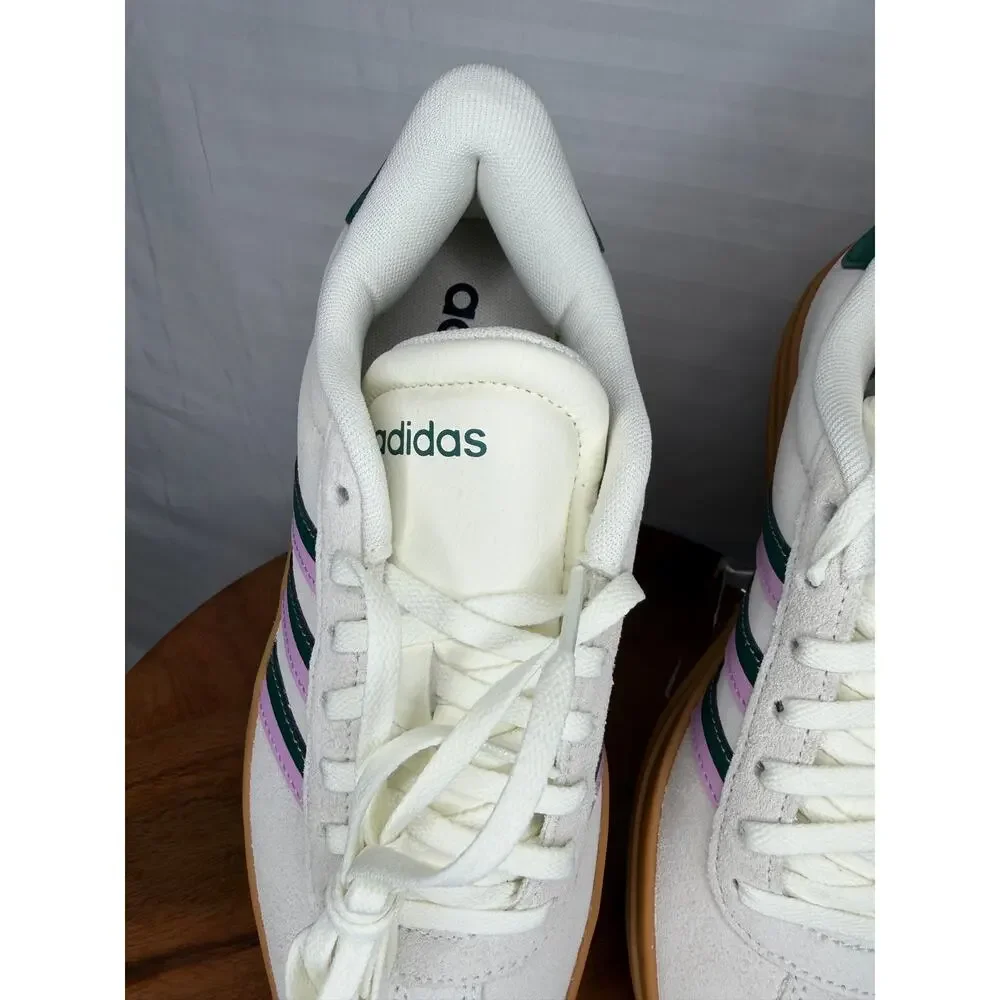 Adidas VL Court Bold Platform Sneakers White Pink Green Gum Women’s 6.5 NWT